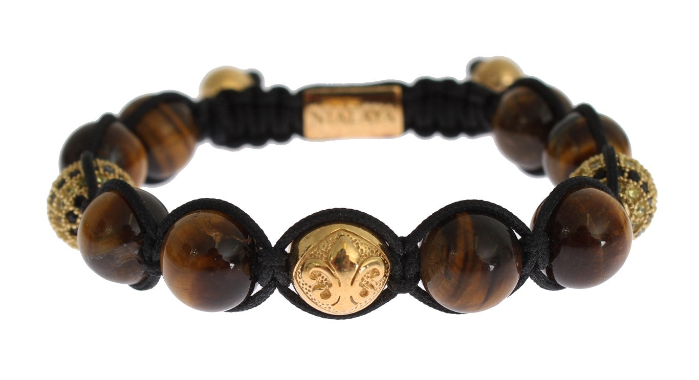 Chic Multicolor CZ & Tigers Eye Bracelet - SEHABRANDS