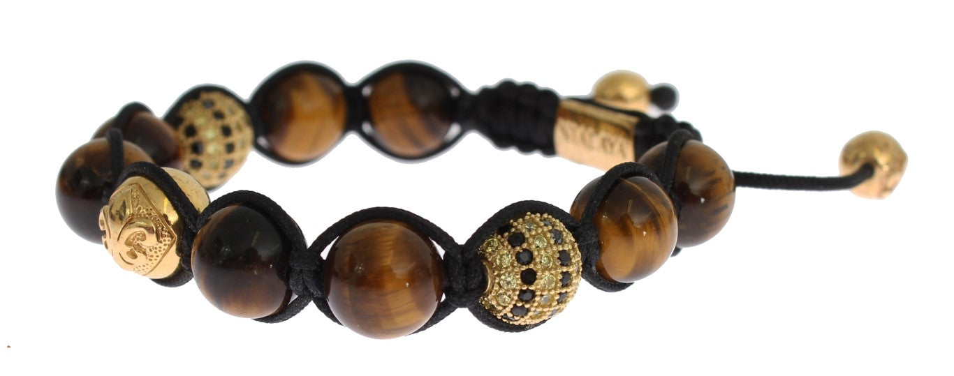 Chic Multicolor CZ & Tigers Eye Bracelet - SEHABRANDS