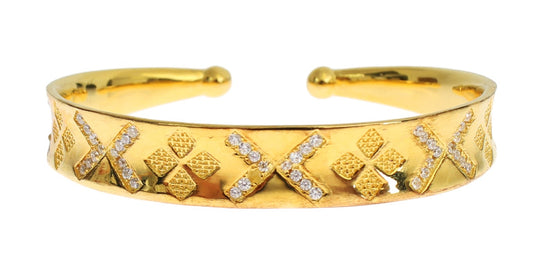 Elegant Gold Plated Silver CZ Bracelet - SEHABRANDS