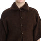 Elegant Short Sleeved Brown Cardigan - SEHABRANDS