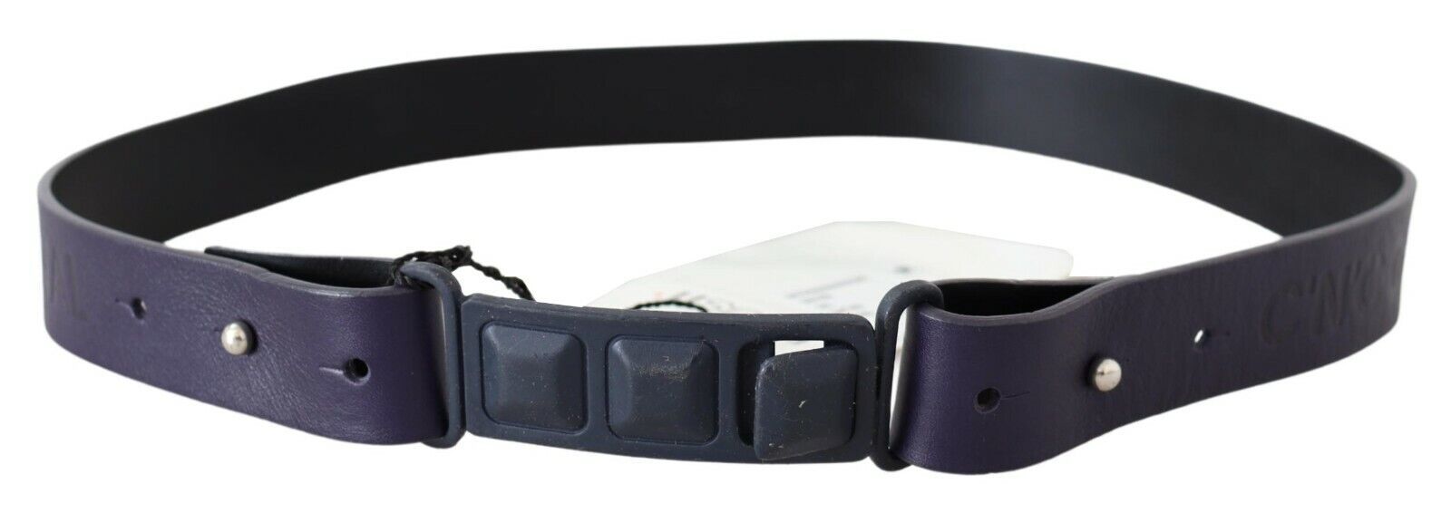 Black Leather Normal Logo Buckle Waist Belt - SEHABRANDS